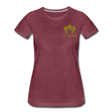 T-Shirt "Krone" - Bordeauxrot meliert