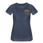 T-Shirt "Krone" - Blau meliert