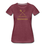 T-Shirt "Assistentin" - Bordeauxrot meliert