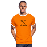 GRILLMEISTER Kontrast-T-Shirt - Orange/Weiß