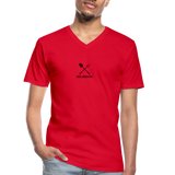 GRILLMEISTER T-Shirt mit V-Ausschnitt - Rot