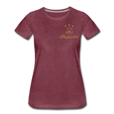 T-Shirt "Chefköchin" - Bordeauxrot meliert