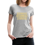 "Frauen grillen besser" T-Shirt - Grau meliert