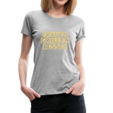 "Frauen grillen besser" T-Shirt - Grau meliert