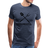 GRILLMEISTER T-Shirt - Blau meliert